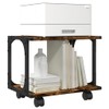 neolun Maximize Workspace with 2-Tier Printer Stand, Smoked Engineered Wood,