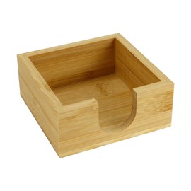 MultiBey Sticky Notes Memo Pad Holder Dispenser Original Wood Color Bamboo Desk Supplies Organizer Accessories for Office Home Schools