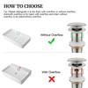 Pop up Sink Drain Stopper Without Overflow Brushed Nickel for