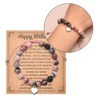 YangQian Pink Birthday Bracelet: Ladies' Happy Birthday Crystal Beaded Strand
