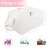 Makeup Bag Travel Cosmetic Bags with Brush Compartment, Large Portable