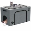 Cat Litter Box Enclosure with Cat Bed; Hidden Enclosure Litter