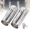 Unbranded Chrome 2" Extended Fork Cans Boots Cover For Harley
