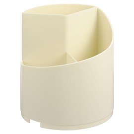 uxcell Makeup Brush Holder, 360 Rotating Makeup Brushes Organizer, Cosmetic Storage Case for Vanity Desktop Bathroom, White