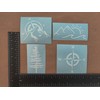 Compass Mountain Decal 4 Pack: Moutains with Compass, Mountain Sun