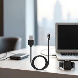 Jinshining Black Compatible with Da Fit Smart Watch Charger, Replacement USB Charger Cable 3.3 Ft Charging Cord for Smart Watch with Da Fit App,Smartwatch Cables and Chargers，Smartwatch Accessories