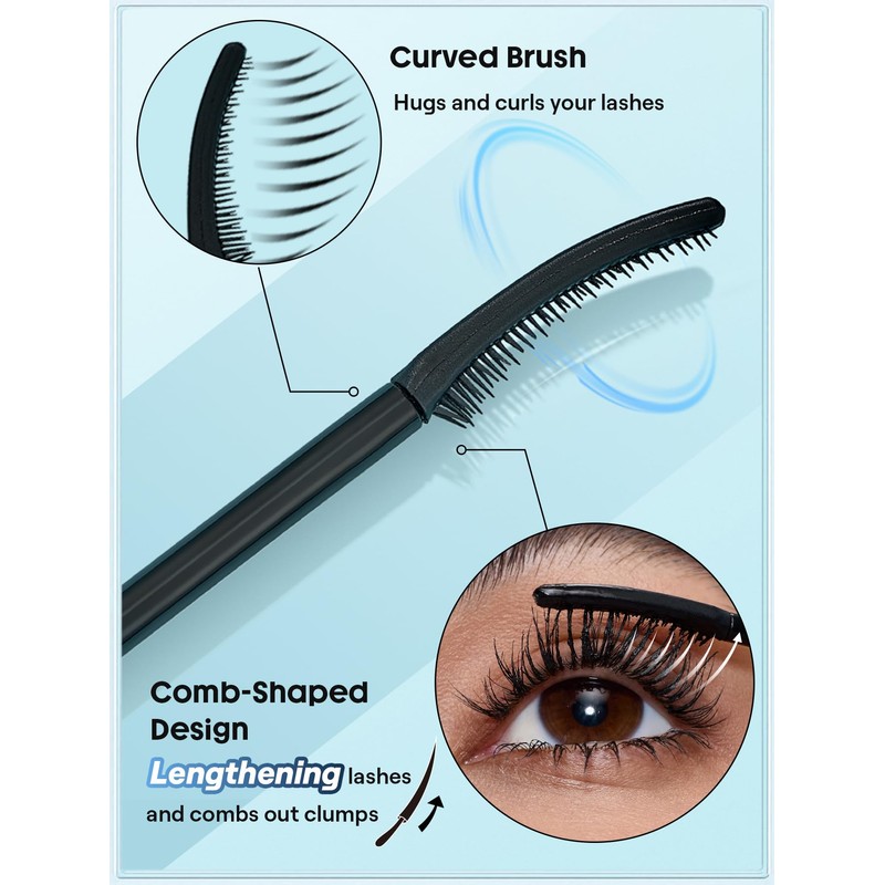 SHEGLAM Lift & Elevate Lengthening Mascara Lengthening Waterproof Mascara,Vegan &