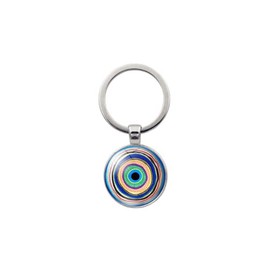 tenghong2021 Evil Eye Keychain Charm Holder Keyring for Women and Men Good Luck Colorful Protection Amulet for Keys, Style 05, Small