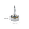 Boguish 4Pcs Mirror Screws, 14mm Caps Cover Nails Polished Stainless