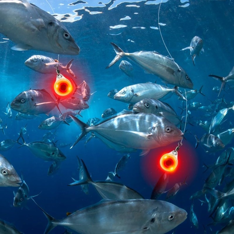 MiOYOOW 6PCS Underwater Fishing Lights, Durable Fishing Lure Light Fish