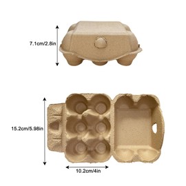 Homvik Half Dozen Farm Fresh Egg Cartons Bulk 6 Count Paper Pulp Reusable Egg Holder Container for Fridge Kitchen Storage Box for Chicken 50 Pack