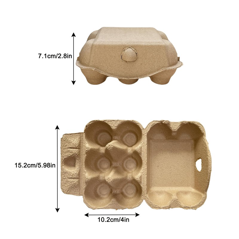 Homvik Half Dozen Farm Fresh Egg Cartons Bulk 6 Count