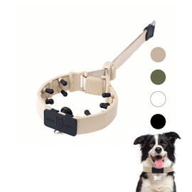 SVD.PET Dog Prong Collar for No-Pull Training, Quick-Release Buckle Adjustable Pinch Collar for Medium Dogs (Tan, Medium size)