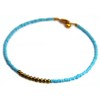 Handmade Anklet, Blue Beads, Bohemian (P5)