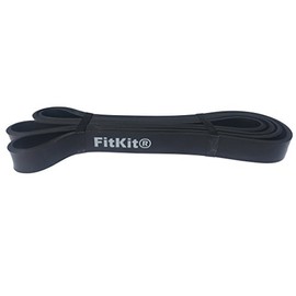 FitKit Resistance Bands | Assisted Pull Up Band | Exercise Workout Bands for Pull Ups – Powerlifting – Yoga – Stretch Mobility Exercise for Men/Women Use at Home/Gym (#2 - Black Band x 1)