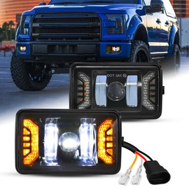 Auxbeam - Lámpara LED antiniebla mejorada para Ford F150 2015-2020, 50 W, 200 % más brillante con kit de montaje impermeable aprobado por DOT, color negro