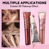 FOCALLURE 3 PCS Liquid Contour Stick,Moisturizing Highlighter,Blush and Bronzer,Silky Cream