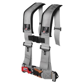Dragonfire Racing 4-Point H-Style Safety Harness w/Adjustable Sternum Clip 3" Passenger Side Grey for Can-Am Maverick Max 1000 X mr 2017-2018