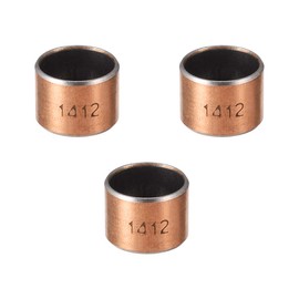 sourcing map Oil Bar Pack of 3 Plain Bearings, 14 mm Bore x 16 mm x 12 mm Length Wrapped