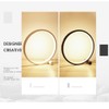 25CM Circular LED Bedroom Table Lamp Dimmable Round Decorative Night
