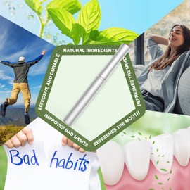 Healthy Air Flavored Device,Natural Plant Core,Helps to Quit Bad Habits,Durable Silver Aluminum Material