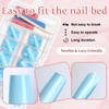 EternalClassic Blue Medium Press on Nails Square, Glossy Square Press
