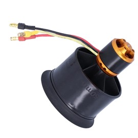 Qx Brushless Motor, QF2611 50 mm Brushless Motor 34s with 12 Blades Fan for RC Aircraft Helicopter (Counterclockwise 4000KV)