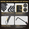 AMTOVL 27PCS Allen Key Set - Metric & SAE Wrench