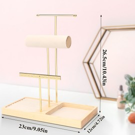 OWill Jewellery Stand, Necklace Hanger Hanging Jewellery Organiser Bracelet Stand Bracelet Holder, Gift for Women, Metal Jewellery Display Stand, Ideal for Necklace, Rings, Watches, Earring, Bracelet