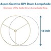 Aspen Creative 20113-12,Metal DIY Drum Lamp Shade Strong Ring,US Style