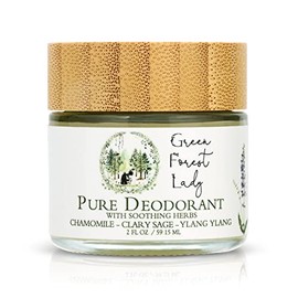 Desodorante Puro Y Orgánico Para Mujeres Y Hombres, Desodorante Sin Aluminio, Sin Parabenos, Vegano, Manzanilla Romana, Salvia Esclarea, Ylang Ylang, Natural, 2 Onzas Líquidas (P