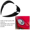 1 Pair Left Right Gloss Black Headlight Eyebrow Cover Trim