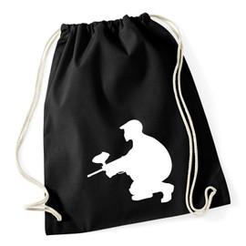 Huuraa Gym Bag Paintball Silhouette Gift 12 Litres Black Cotton Paintball Present