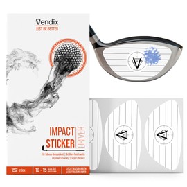Vendix 152 x Golf Impact Stickers, Weatherproof Impact Tape for Year-Round Training to Hit the Sweet Spot (Driver)