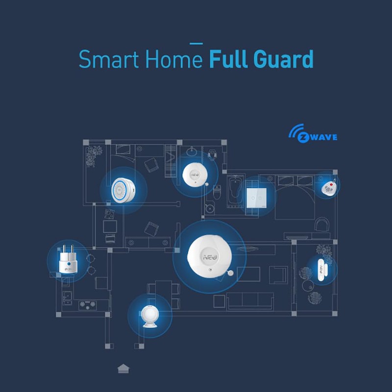 NEO Z-Wave Plus 700s Water Leak Sensor, Smart Water Detector