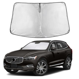 for Volvo XC60 2018-2024 2025 Windshield Sunshade- EcoNour 240T Polyester Material Cars Sun Visor Reflector Blocks UV Rays - Foldable Sunshade Interior Protection Accessories