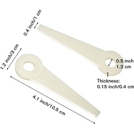 FUMHEUF 12 cuchillas de nailon Polycut compatibles con Stihl 20-3 6-3 7-3 Weed Eater 4111-007-1001, tamaño del agujero de repuesto 0.47 pulgadas, longitud: 4-1/16 pulgadas