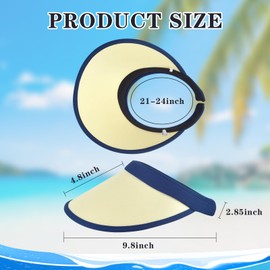 DOSTATNI 3 Pieces Sun Visor Hats Clip on Visor for Women Sports Sun Visor Hats Golf Beach Travel Caps White