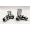Greenedhouse Sofia Chrome Central Heating Corner Valve for Radiators and