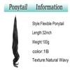 Flexible Wrap Around Ponytail Extension Curly Wave Hair Extension Long