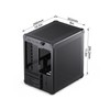 JONSBO C6 Black Mini MATX Mesh Case,Simple Compact Desktop Micro