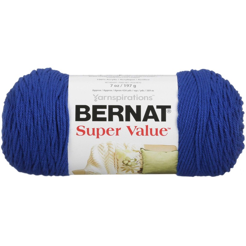 Bernat Super Value Solid Yarn - Royal Blue