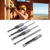 4PCS Woodworking Square Drill Bits Set HSS Wear Resistant 1/4in