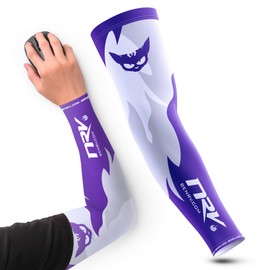 NRV Esport Mutant Gaming Cuff for Sports, Breathable, Durable and Flexible, White & Purple, Purple, L
