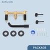 Airuida Solid Brass Widespread Wall Mount Bathroom Faucet with 360