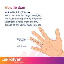Rolyan Sof-Stretch Finger Extension Splint, X-Large, White, Finger Brace with Adjustable Fit, Latex-Free Finger Support for PIP Joint Extension, Boutonniere Deformity, Trigger Finger, and Edema