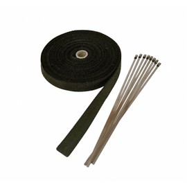 JC Performance Products USA Exhaust Pipe Wrap, Heat Shield Tape in: Fiberglass, Basalt (Titanium), Vermiculite or Foil Faced.