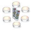 Starxing Battery Operated Puck Lights with Remote, Wireless Led Under