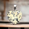 Steinfixx® - Genuine Gemstone Heart Pendant with Silver Eyelet |