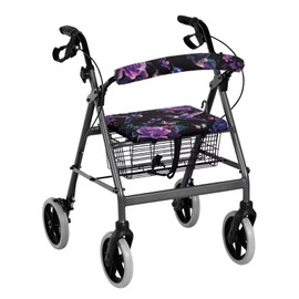 LedBack 2 Pack Walker Seat and Backrest Rollbar Covers Hummingbird Rollator Walker Accessories Soft Universal Walkers for Seniors Accessories Seat Covers